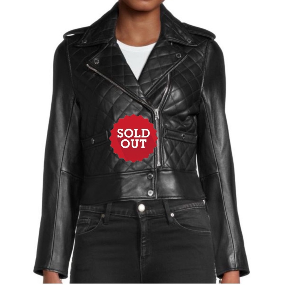 (NWT) Sandro - Ewan Leather Quilted Biker Jacket - Picture 1 of 12